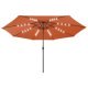 Outdoor Parasol with LED Lights and Metal Pole 400 cm Anthracite