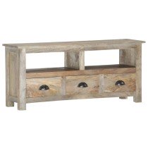 TV Cabinet 110x30x50 cm Solid Mango Wood