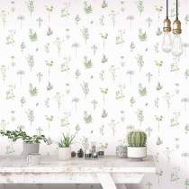 Noordwand Evergreen Wallpaper Herbs And Flowers White