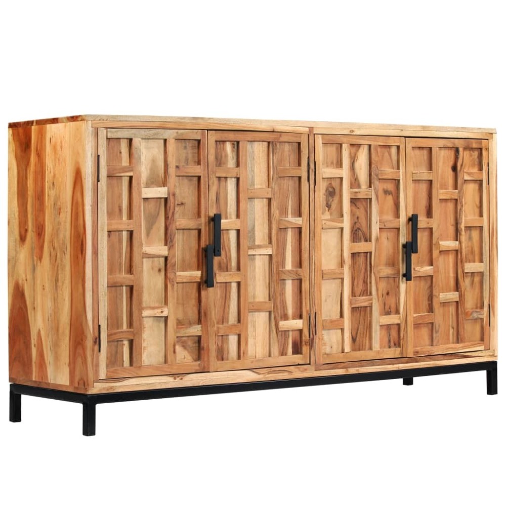 Sideboard Solid Acacia Wood 145x40x80 cm