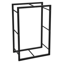 ProGarden Wood Storage Stand Rectangular 45x28x70 cm Black