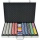 Poker Set with 500 Laser Chips Aluminium