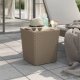 Garden Table with Removable Lid Light Brown Polypropylene