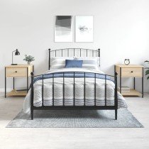 Nachttisch Braun Eichen-Optik 44x45x58 cm Holzwerkstoff