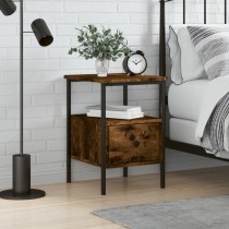 Bedside Cabinets 2 pcs Smoked Oak 34x36x50 cm Engineered Wood