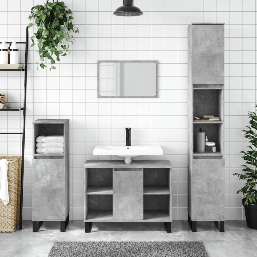 Bathroom Cabinet Sonoma Oak 80x33x60 cm Engineered Wood