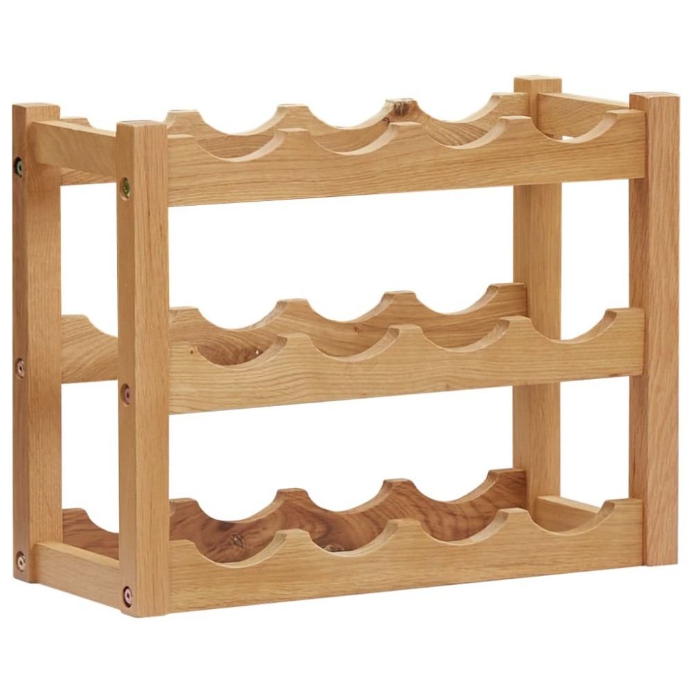 Wine Rack for 6 Bottles 37x21x21 cm Solid Oak Wood