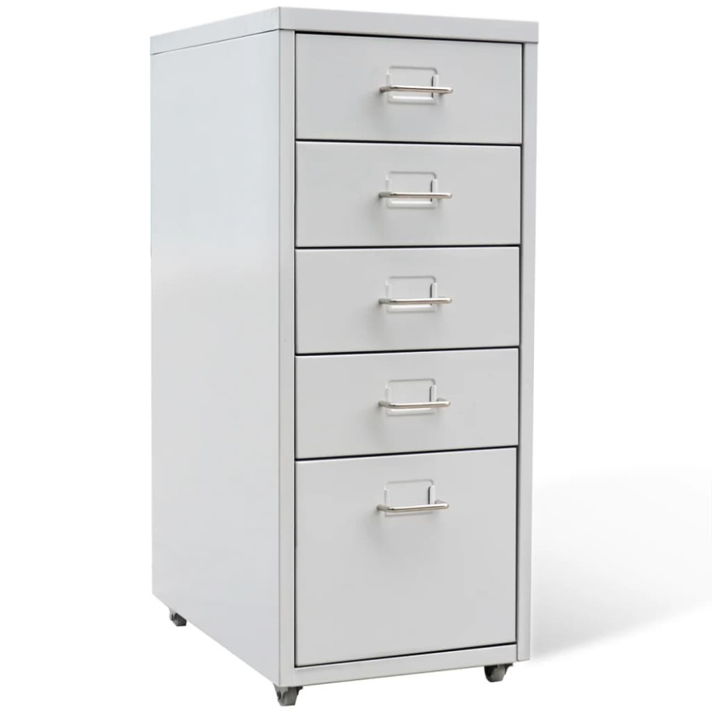 Mobile File Cabinet Black 28x41x69 cm Metal