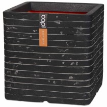 Capi Planter Nature Row Square 40x40 cm Black KBLRO903