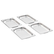 Gastronorm Containers 4 pcs GN 1/4 200 mm Stainless Steel