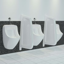 Wall-mounted Urinal Privacy Screen Ceramic White