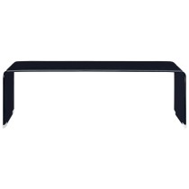 Coffee Table Black 98x45x31 cm Tempered Glass