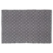 Sealskin Bath Mat Trellis Cotton 60x90 cm Black and White