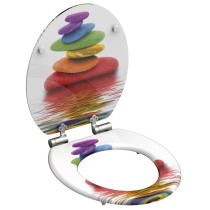 SCH TTE Toilet Seat with Soft-Close COLORFUL STONES