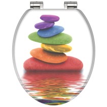 SCH TTE Toilet Seat with Soft-Close COLORFUL STONES