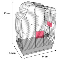 FLAMINGO Parakeet Cage Wammer 1 54x34x75 cm Metallic Taupe