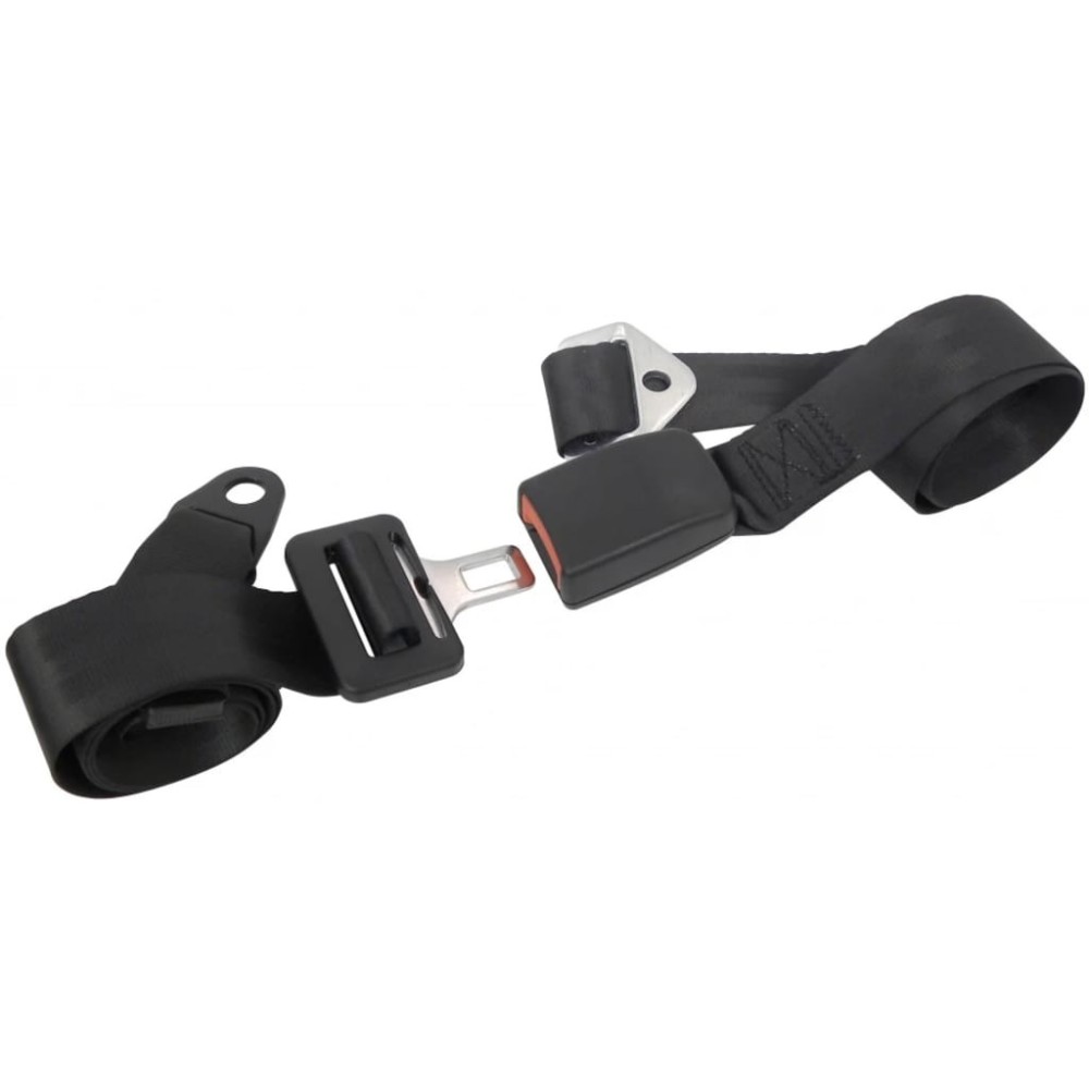 Carpoint 2-Point Safety Belt Adjustable on 2 Sides Black