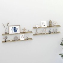 Wall Shelves 2 pcs Concrete Grey 40x9x3 cm