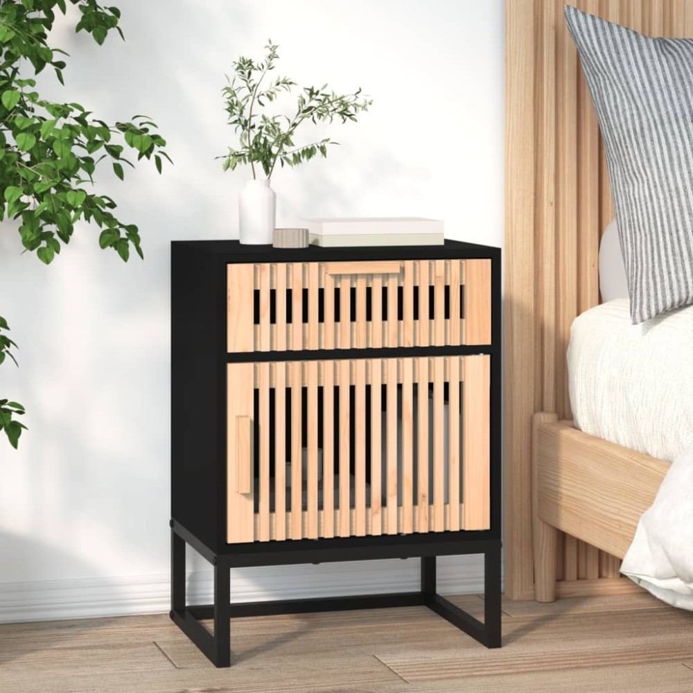 Bedside Cabinets 2 pcs White 40x30x55.5 cm Engineered Wood&Iron
