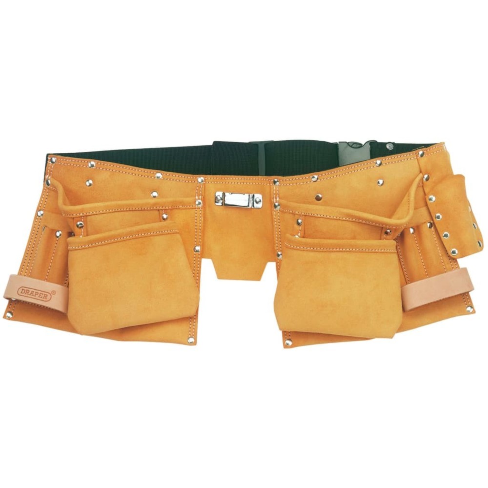 Draper Tools Double Leather Tool Belt Apricot 50 mm