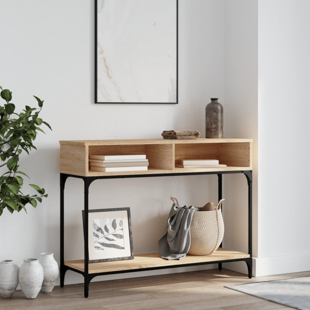 Console Table Grey Sonoma 100x30.5x75 cm Engineered Wood