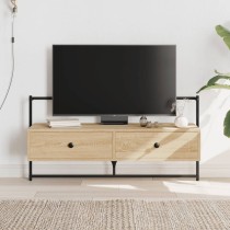 TV Cabinet Wall-mounted Smoked Oak 100.5x30x51 cm Engineered Wood