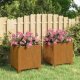 Planter with Legs Rusty 49x47x50 cm Corten Steel