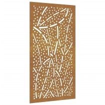 Garden Wall Decoration 105x55 cm Corten Steel Leaf Design