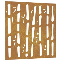 Garden Wall Decoration 55x55 cm Corten Steel Bamboo Design