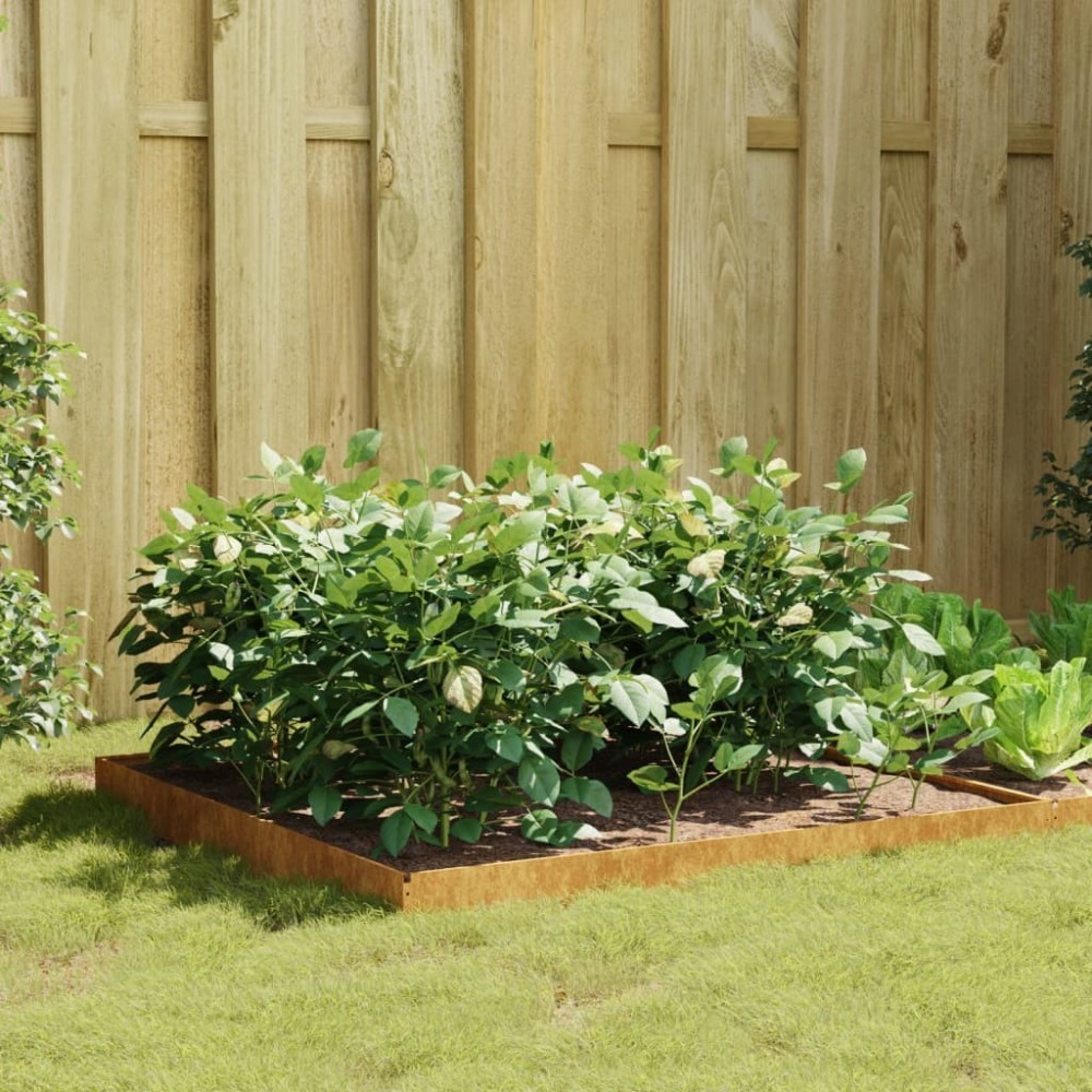 Garden Raised Bed 100x100x18.5 cm Corten Steel