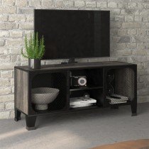 TV Cabinet Rustic Brown 105x36x47 cm Metal and MDF