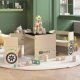 3 Piece Kids Table and Chair Set Police Car Design MDF