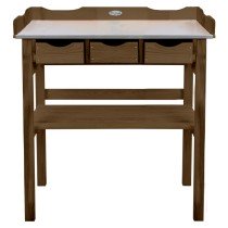 Esschert Design Potting Table with Drawers Brown