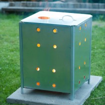 Nature Garden Incinerator Galvanised Steel 46x72 cm Round