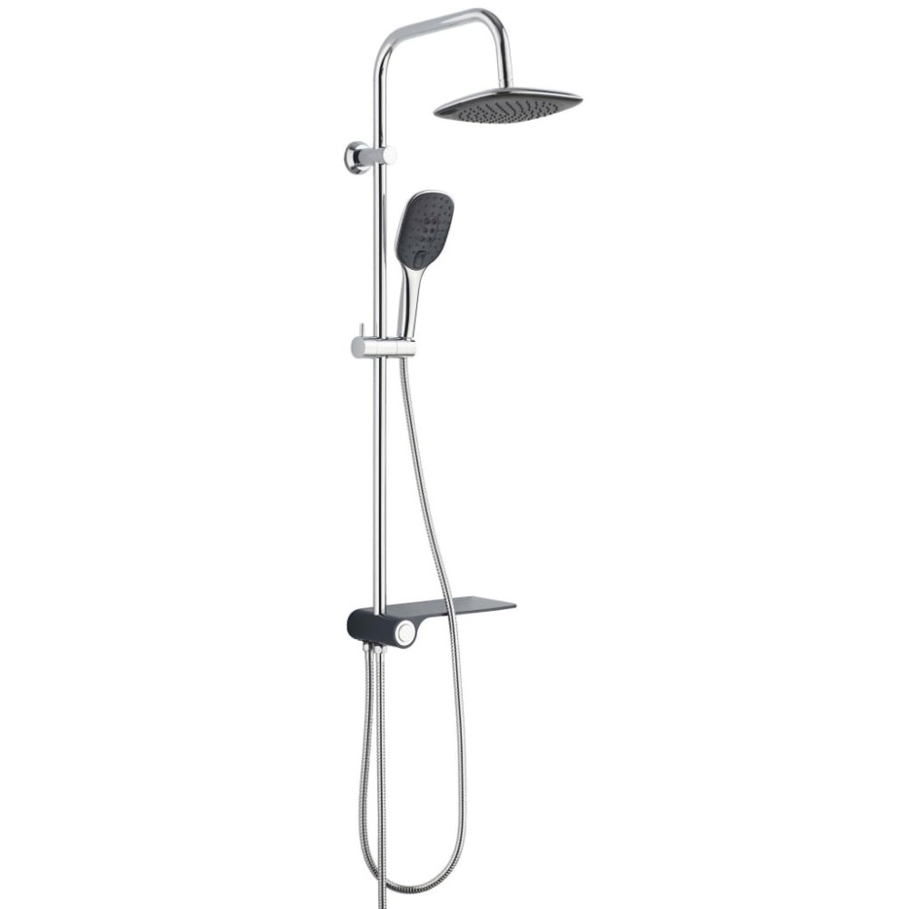 SCH TTE Overhead Shower Set with Lateral Tray AQUASTAR Chrome-Anthracite