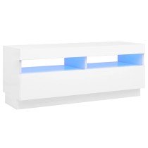 TV Cabinet with LED Lights High Gloss Grey 80x35x40 cm