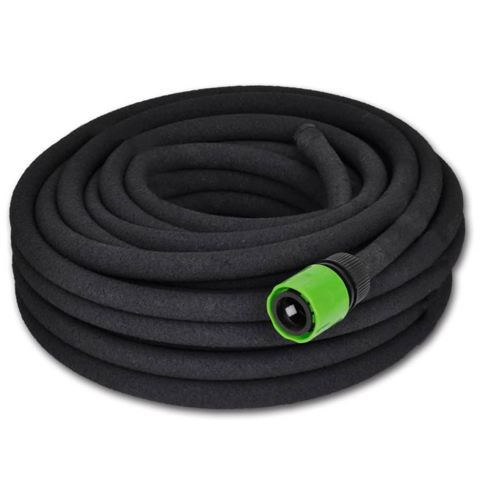 Garden Soaker Hose Black 50 m Rubber