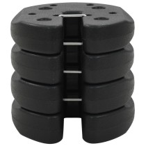 Gazebo Weight Plates 4 pcs Black 220x50 mm Concrete