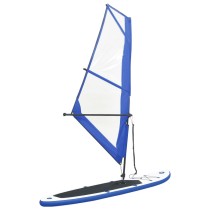 Inflatable Stand Up Paddleboard with Sail Set Green and White