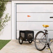 Pet Bike Trailer Green and Black Oxford Fabric and Iron