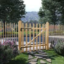 Single Fence Gate Hazel Wood 100x120 cm