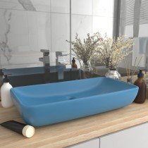 Luxury Basin Rectangular Matt Light Green 71x38 cm Ceramic