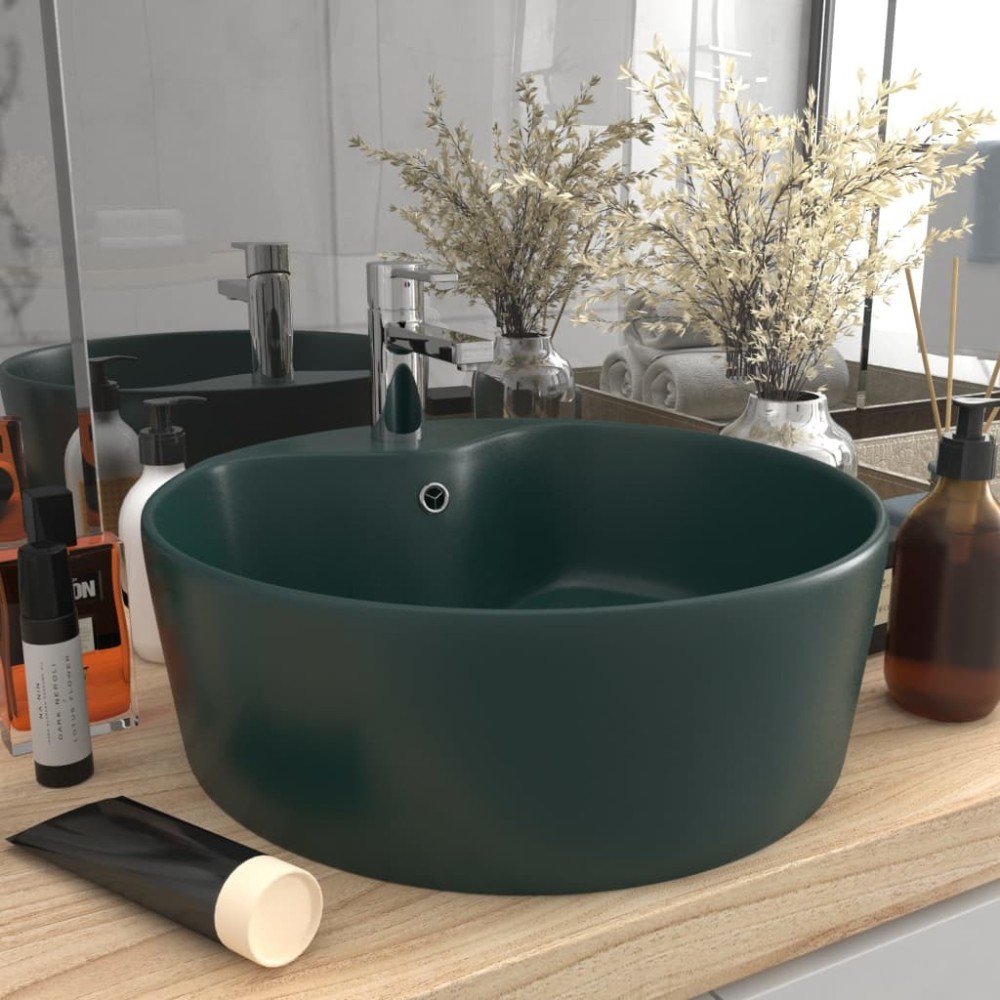 Luxury Wash Basin with Overflow Matt Light Blue 36x13 cm Ceramic