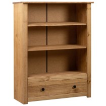 Bookcase White 80x35x110 cm Solid Pine Wood Panama Range