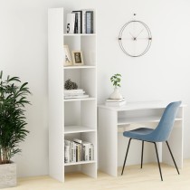 Book Cabinet White and Sonoma Oak 40x35x180 cm Engineered Wood