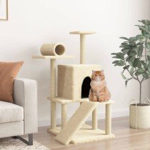 Cat Tree with Sisal Scratching Posts Light Grey 110.5 cm