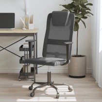 Office Chair Black Mesh Fabric and Faux Leather