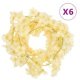 Artificial Flower Garlands 6 pcs White 180 cm