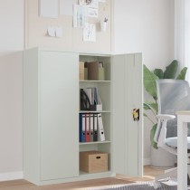 File Cabinet Anthracite and White 90x40x180 cm Steel