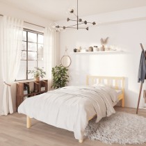 Bed Frame Solid Wood Pine 135x190 cm Double